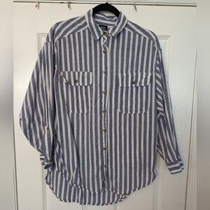 BDG Urban Outfitters Striped Long Sleeve Button Down Shirt